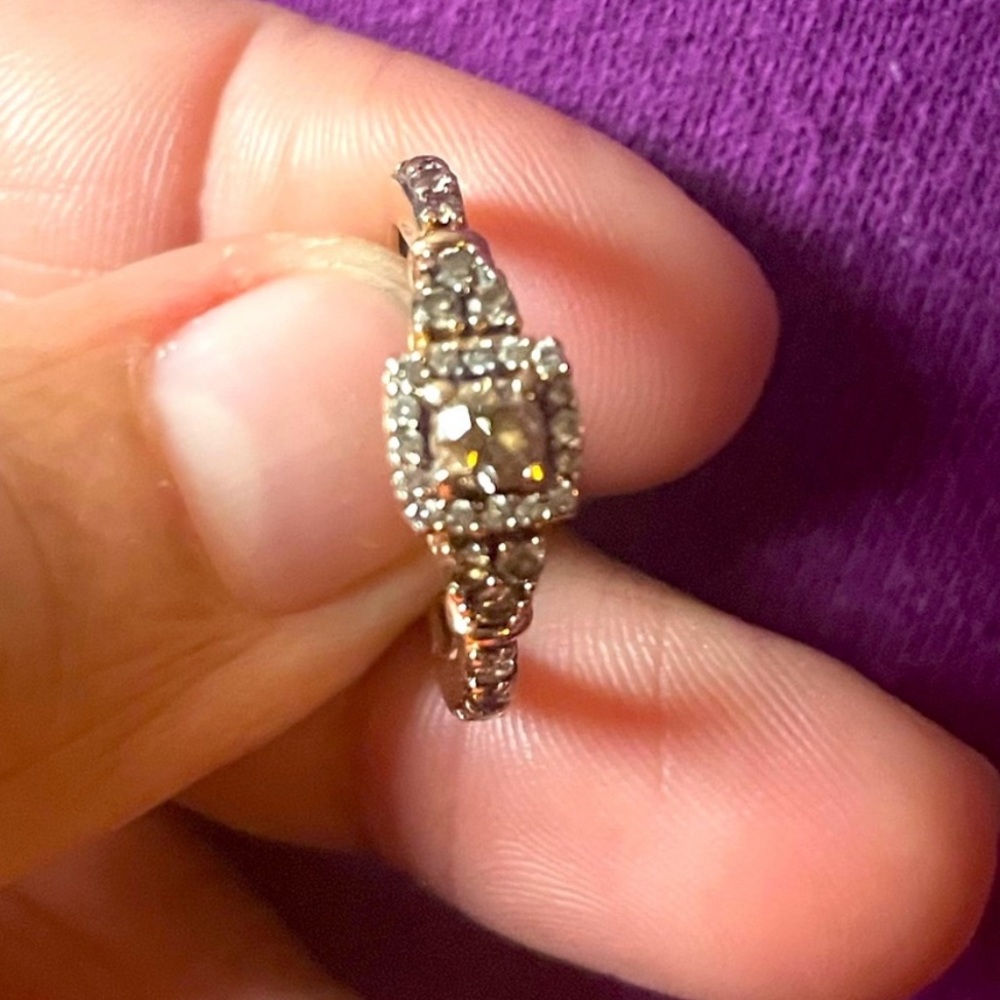 Chocolate diamond 14 K rose gold Levian ring - Picture 4 of 15
